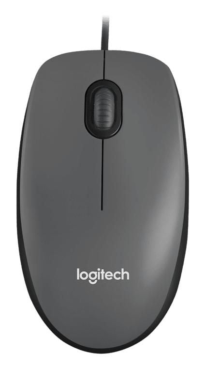 Logitech M90 – Maus – Kabelgebunden (USB‑A), beidhändig, Grau