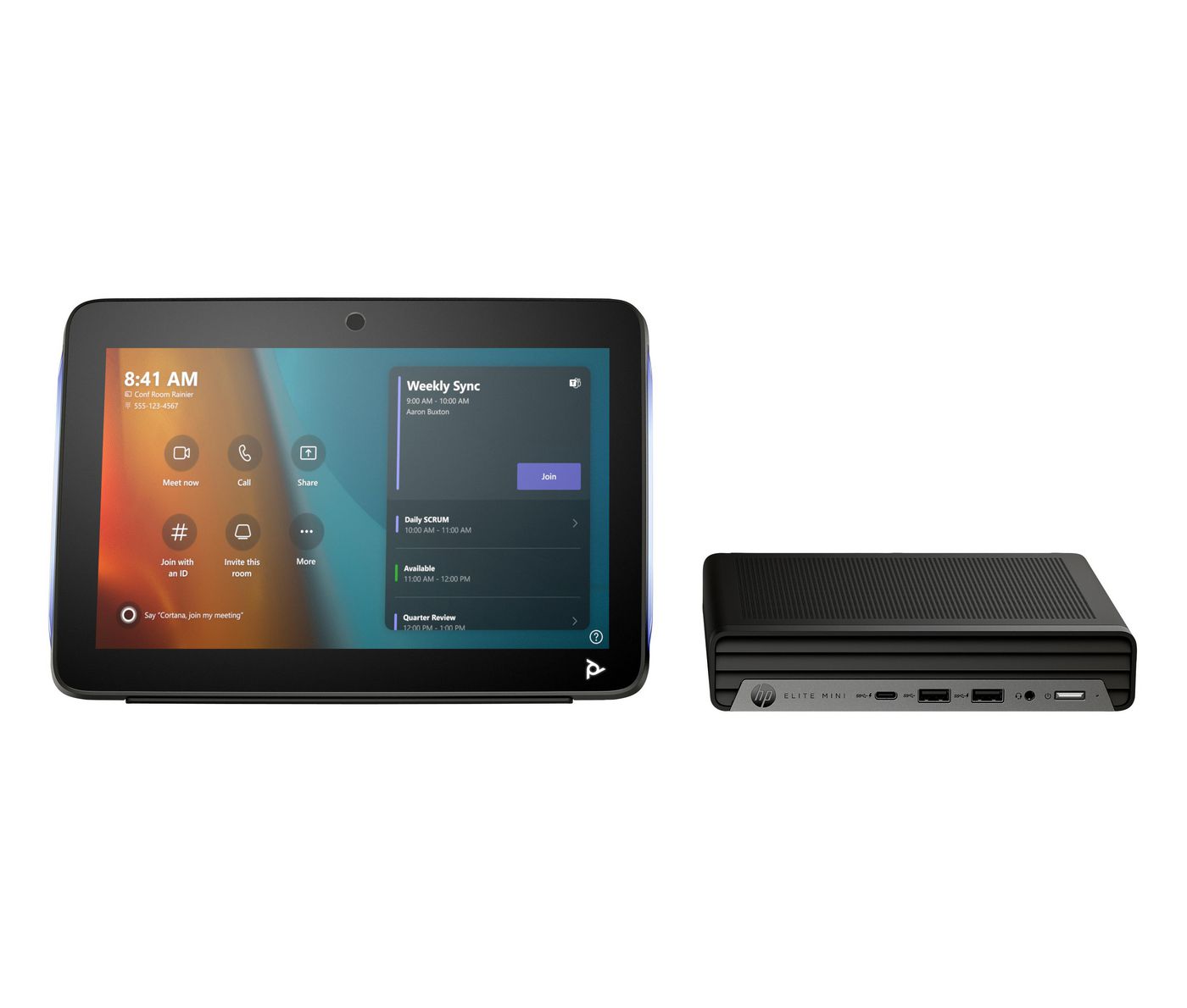 Poly Studio Base Kit G9 Plus – BYOD-Kit – für Microsoft Teams, HP Mini PC, inkl. TC10