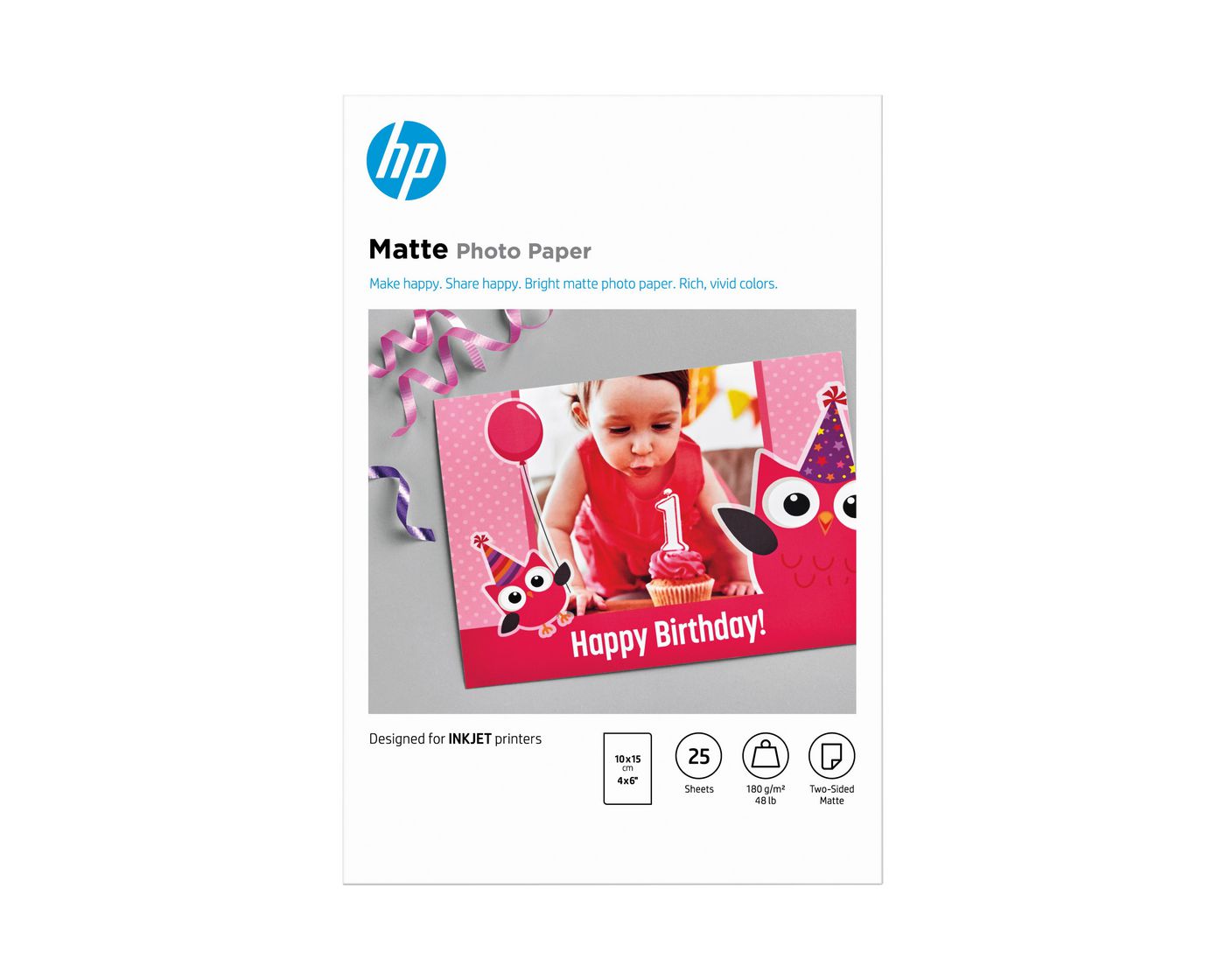 HP Fotopapier – matt, 102 × 152 mm, 25 Blatt, FSC-zertifiziert