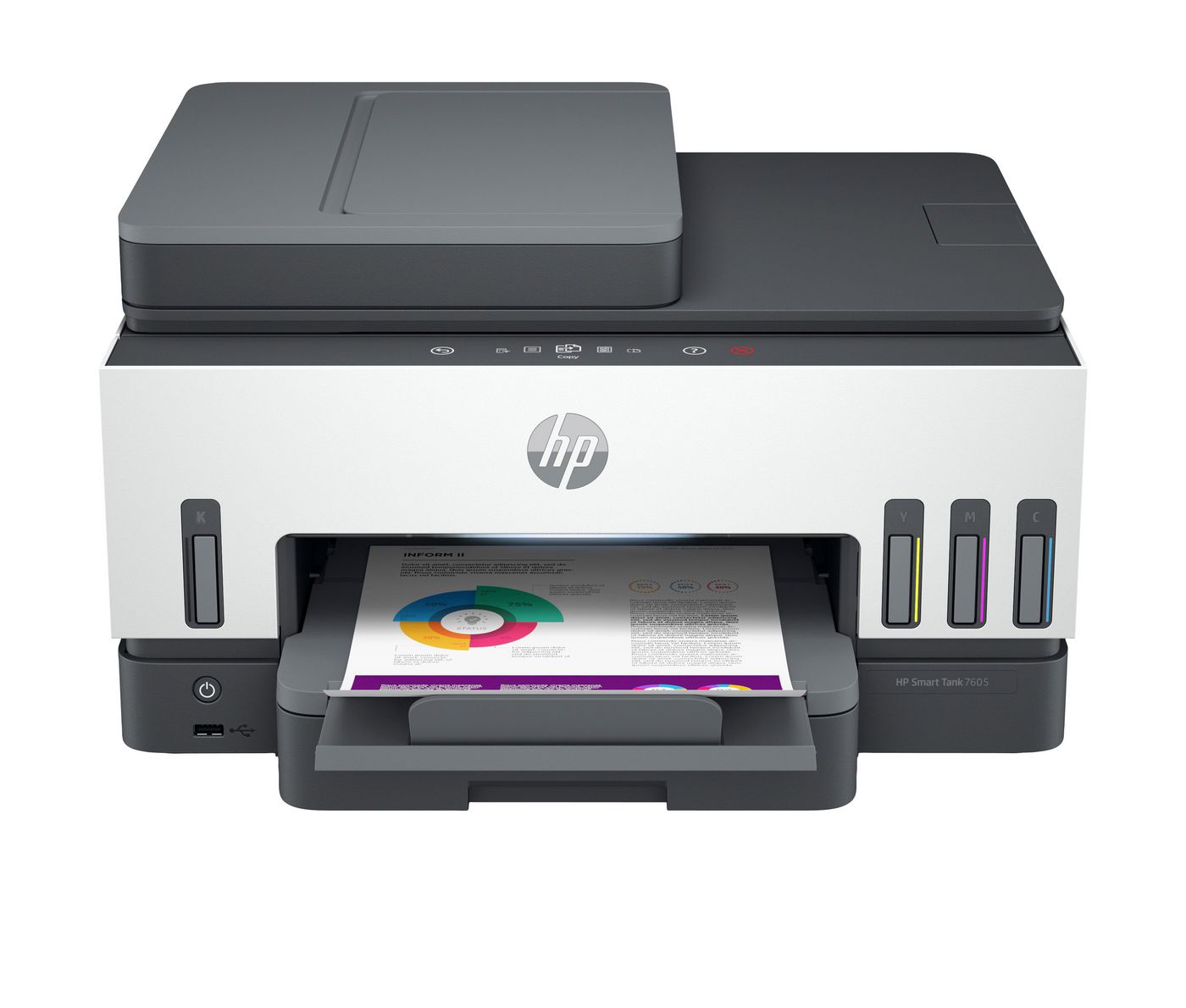 HP SMART TANK 7605 – Farbiger Tintenstrahl-MFP A4, 3-in-1 – 28 S./Min. S/W