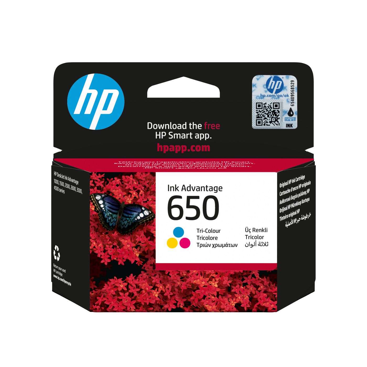 HP 650 Dreifarbig Tintenpatrone (Original) – 200 Seiten – für HP 650 – CZ102AE
