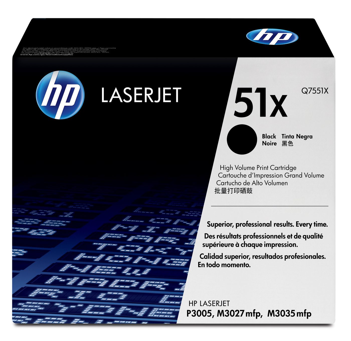 HP 51X (Q7551X) Schwarz Toner – Original XL – 13'000 Seiten – für HP LaserJet M3027/M3035/P3005