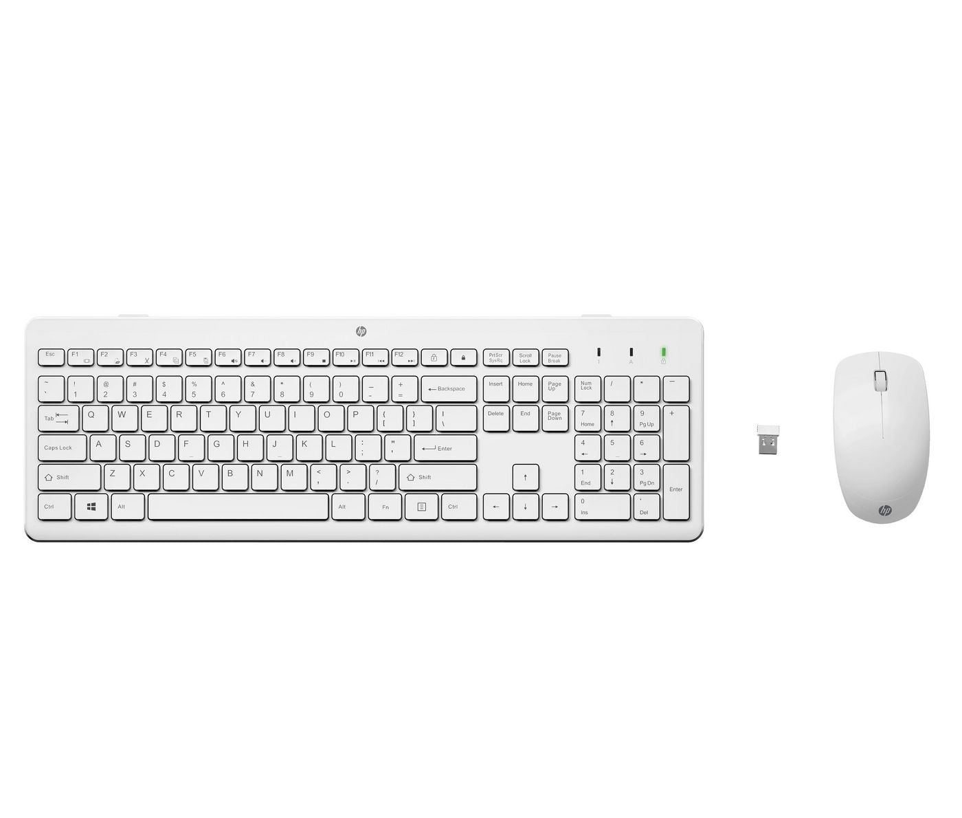 HP 230 – Tastatur-Maus-Set – Membran – 2,4 GHz – Weiss