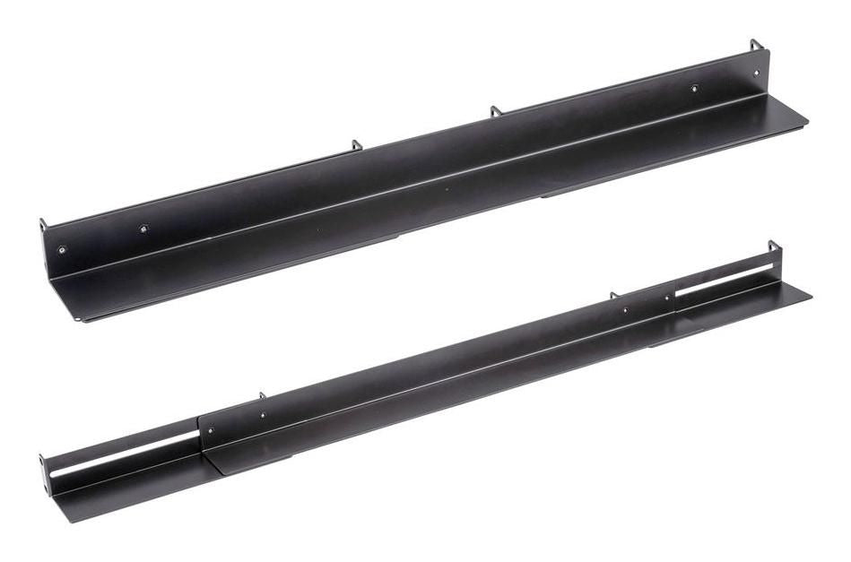 VALUE Gleitschiene 19", Tragkraft 90 kg, 120 × 630 × 70 mm, Schwarz
