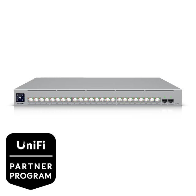 Ubiquiti Managed L2/L3 Switch – 8× 2,5G + 16× 10G, 2× SFP28, PoE+/PoE++, PoE-Budget 1050 W, 1U, 19"