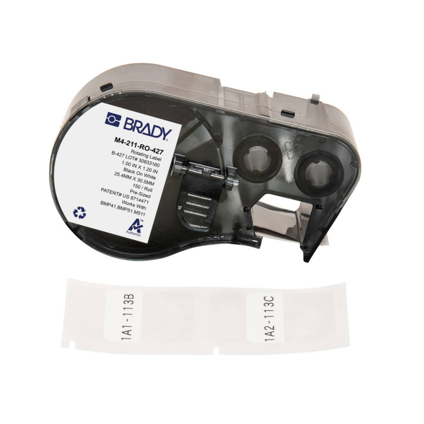 Brady Etiketten (Rolle) – Vinyl – für BMP41/BMP51/BMP53 und M511 – selbstlaminierend