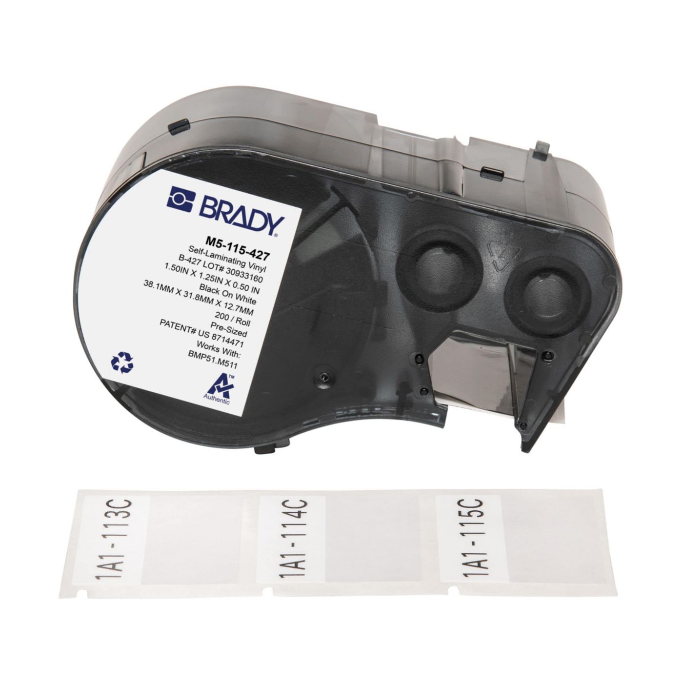 Brady M5-115-427 – Etiketten (Rolle) – für BMP51/BMP53/M511