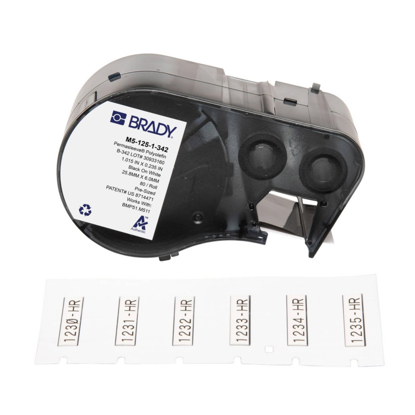 Brady PermaSleeve – Etiketten (Rolle) – für BMP51, BMP53, M511