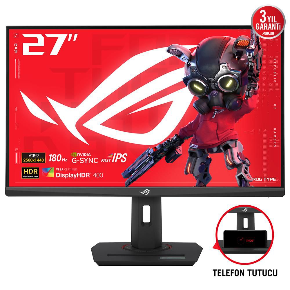 ASUS ROG Strix XG27Acs – 27", 2560 × 1440 (WQHD), IPS, 180 Hz, USB-C 8 W, DisplayHDR 400