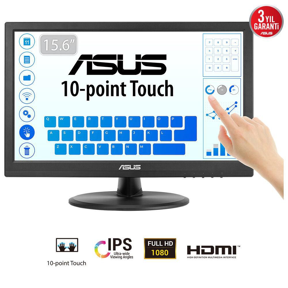 ASUS 169He – Interaktives Touch-Display 15,6" – Full HD (1920 × 1080), IPS, PCAP-Touch (10-Punkt), blendfrei