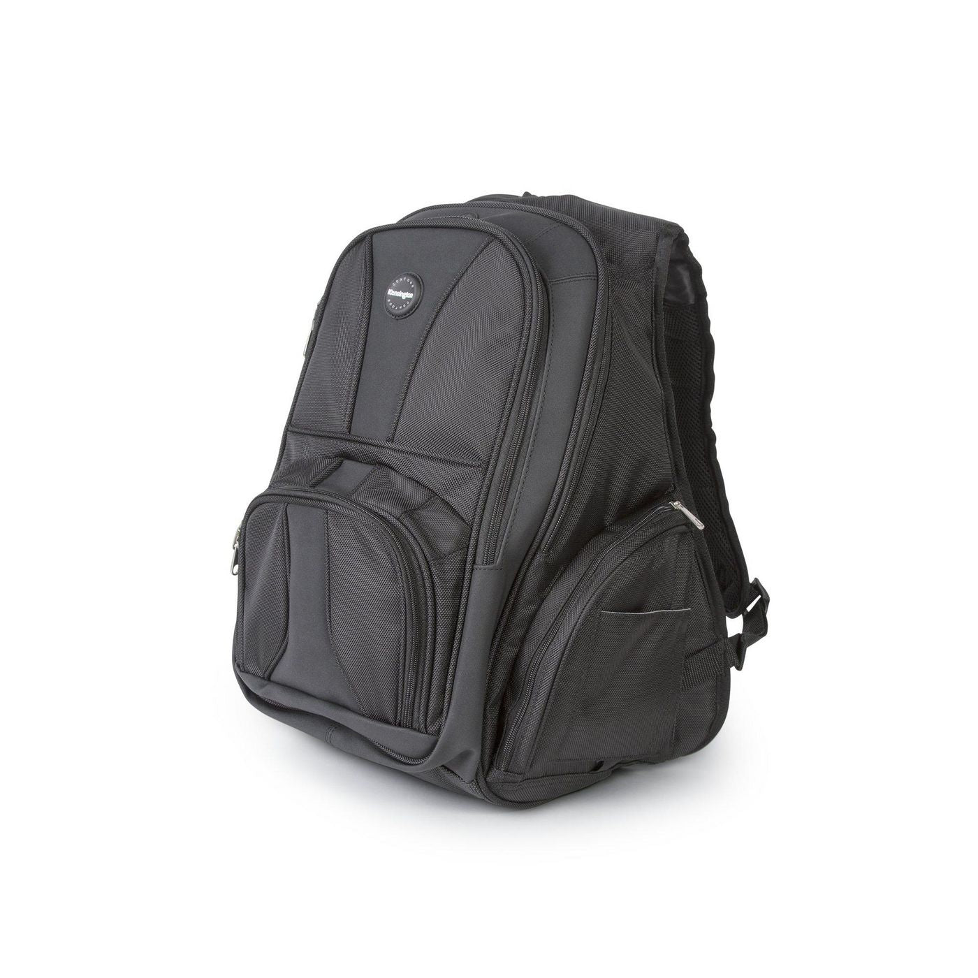 Kensington Notebook-Rucksack Contour – für 16", mit Flaschenhalter, Polyester – Schwarz, 500 × 360 × 220 mm