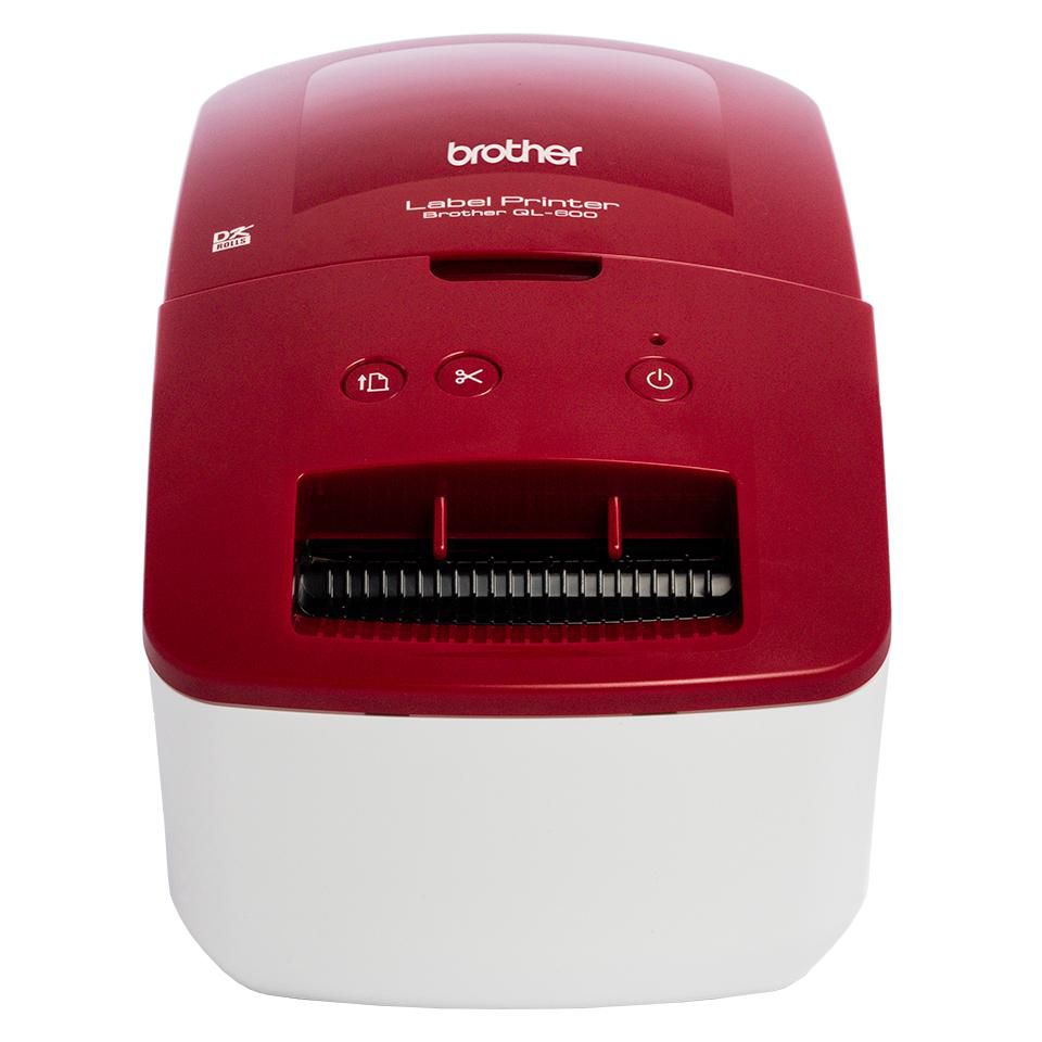 Brother QL-600R – Etikettendrucker, Thermodirekt, USB, 300 × 600 dpi, 71 mm/s, für DK-Rollen bis 62 mm