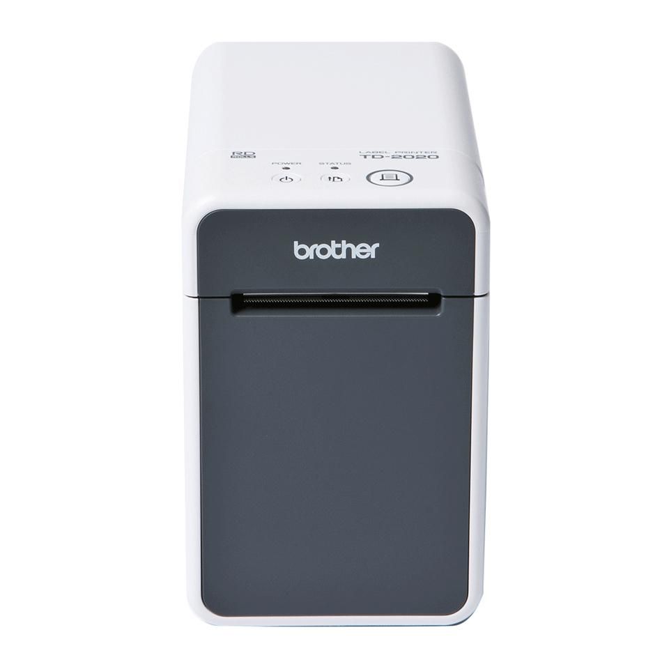 Brother TD-2020A – Etikettendrucker, Thermodirekt, Auto-Cutter, USB, 203 dpi, für Etiketten bis 56 mm