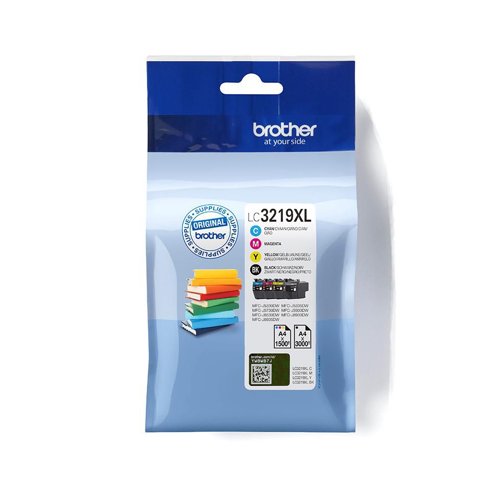 Brother Tintenpatronen-Multipack LC3219XLVAL, CMYK, XL – für MFC-J6930DW, MFC-J5330DW, MFC-J5335DW und andere