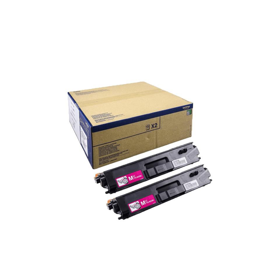 Brother Toner-Multipack TN-900MTWIN – Magenta, 12000 Seiten – für Brother MFC-L9550CDWT/HL-L9200CDWT