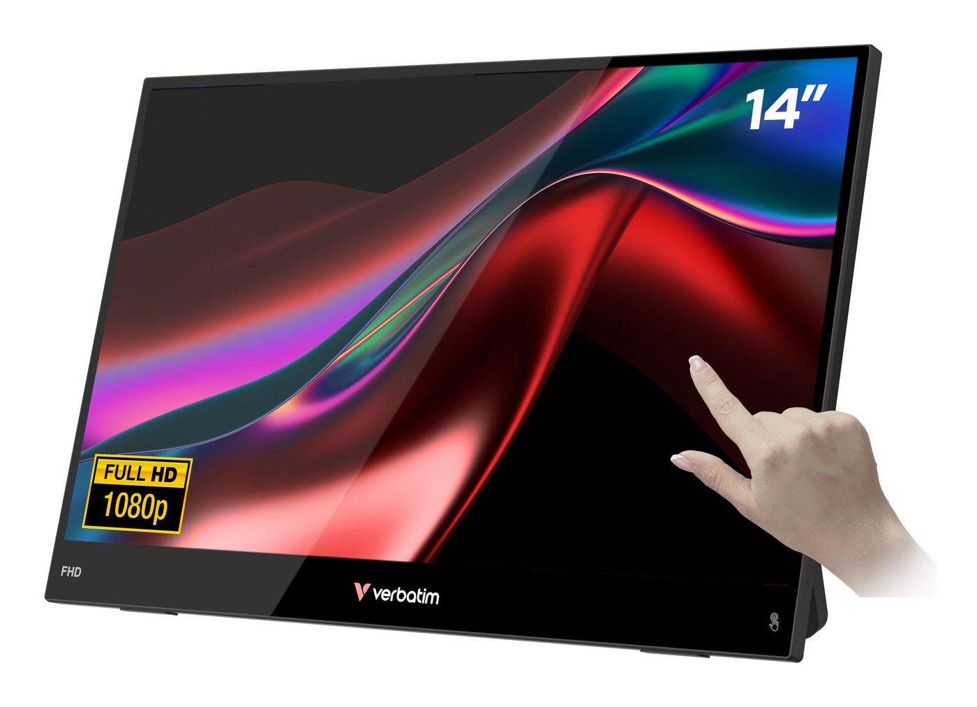 Verbatim 14" Touch, 1920 × 1080 (Full HD), IPS, HDR