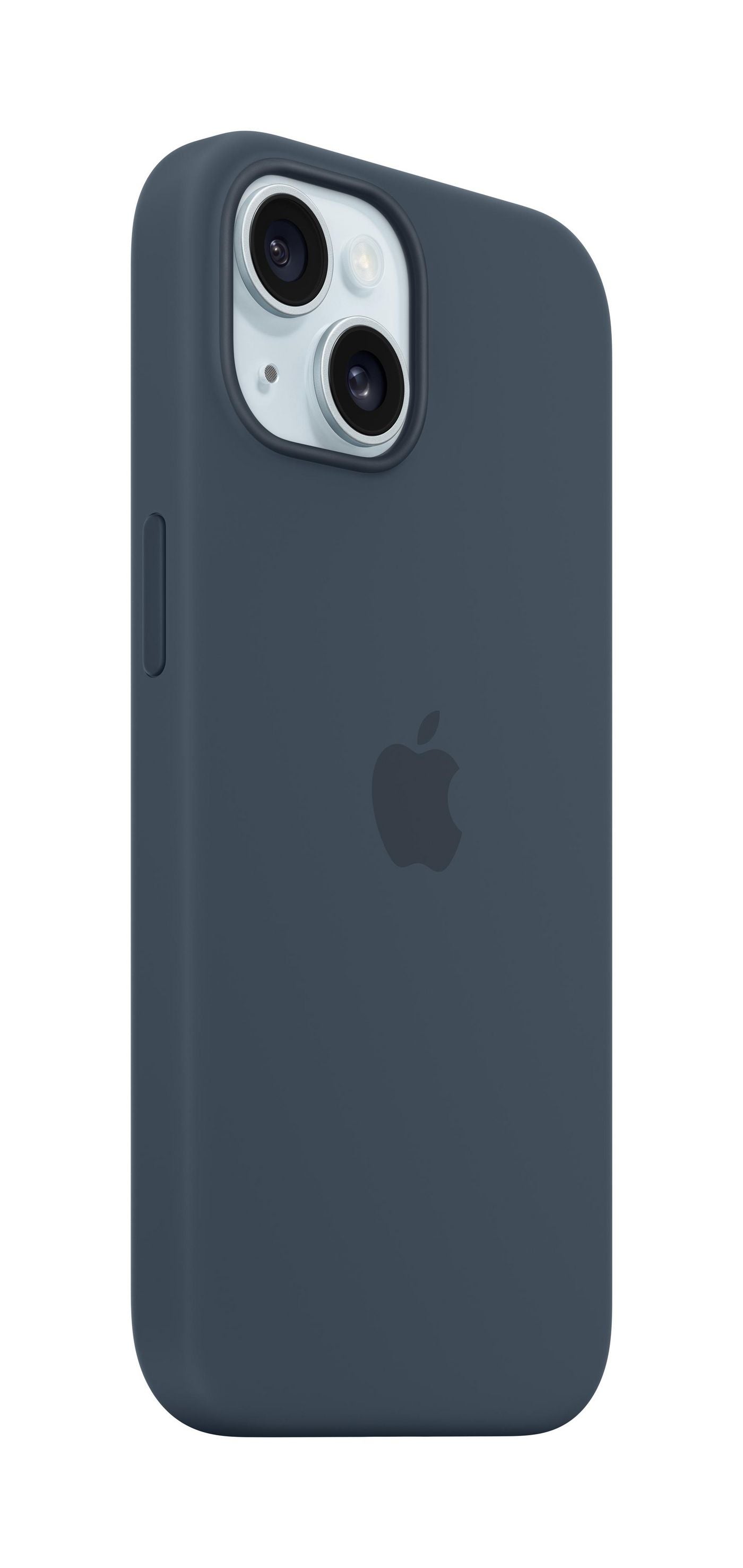 Apple Backcover – für Apple iPhone 15, MagSafe, Mikrofaser+Silikon, Sturmblau