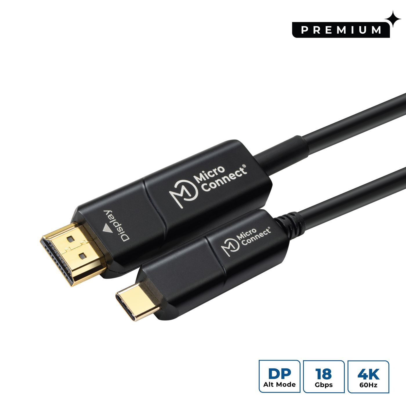 Microconnect USB-C auf HDMI Adapter, HDMI 2.0, 4K@60 Hz, 20 m