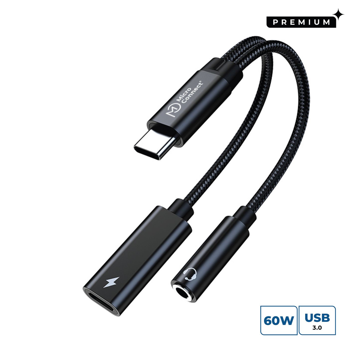 Microconnect USB-C Verlängerungskabel (Stecker auf Buchse) – 0,13 m – Silber