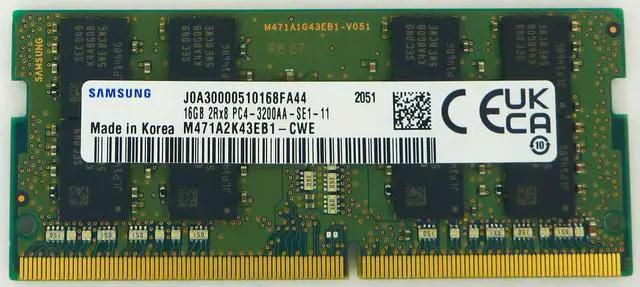 Samsung SO-DIMM – M471A2K43EB1-CWE – 16 GB, DDR4 3'200 MHz, 260-polig, Laptop