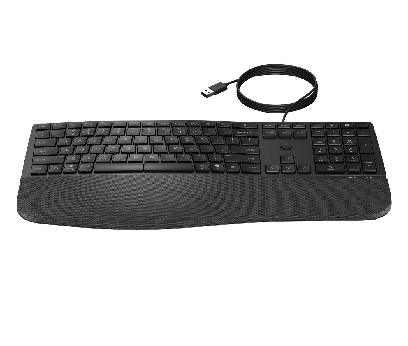 HP 480 Comfort – Tastatur – kabelgebunden – USB – auslaufsicher – schwarz