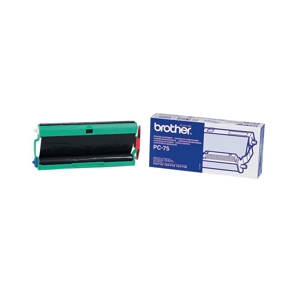 Brother Fax-Farbband-Kassette, Schwarz, für FAX-T102, FAX-T104, FAX-T106, 144 Seiten, 1 Stück