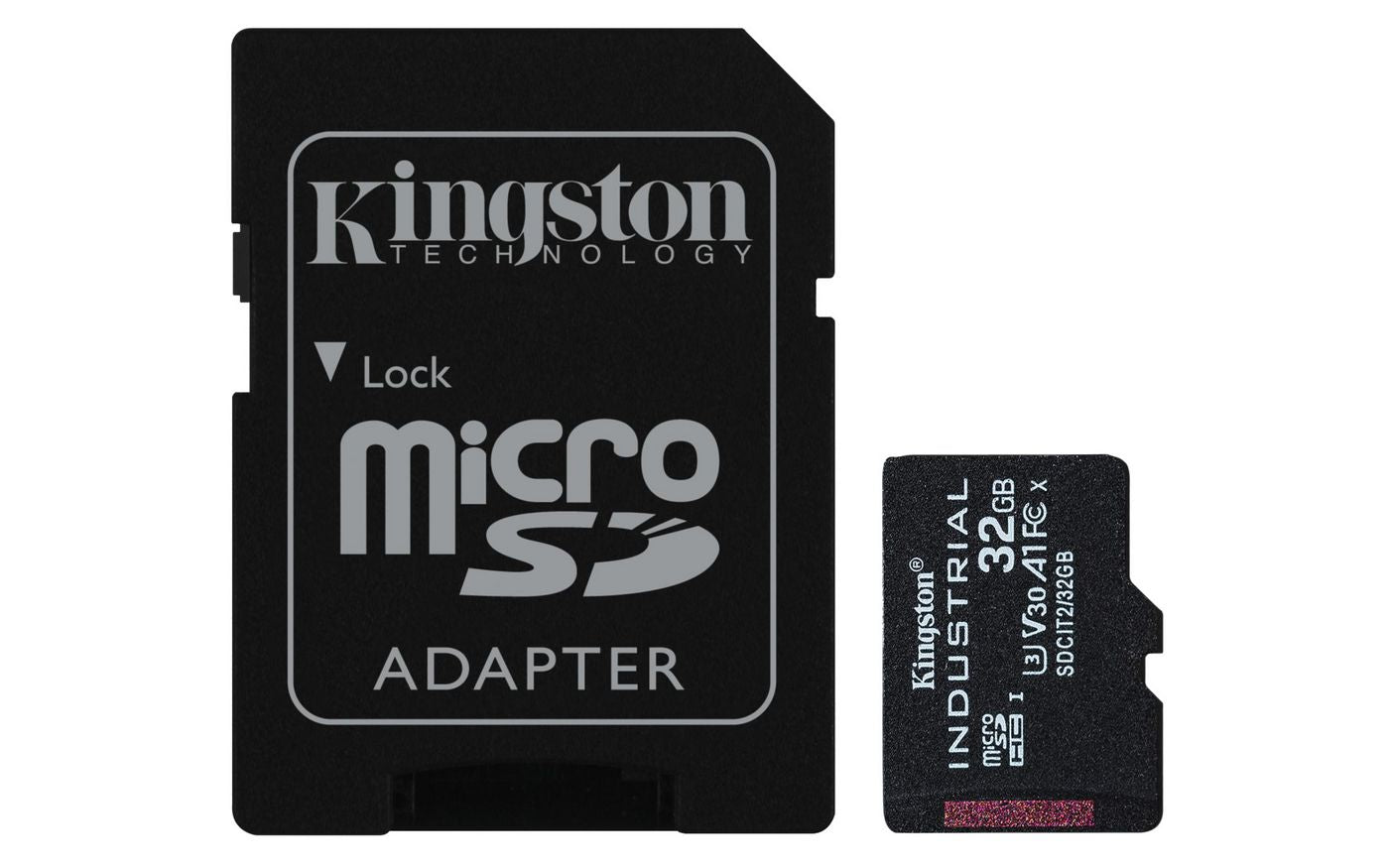 Kingston Technology Kingston Industrial microSDHC-Karte – 32 GB, C10 A1 PSLC, inkl. SD-Adapter