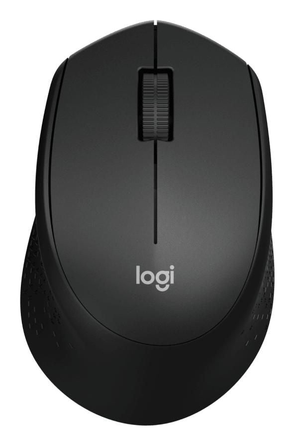 Logitech M330 Silent Plus Maus – kabellos, 2,4 GHz, Silent-Tasten, schwarz
