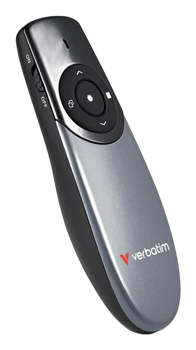 Verbatim Focus Wireless 32365 – Presenter, Laserklasse 1, 2,4 GHz, 100 m, Schwarz/Silber