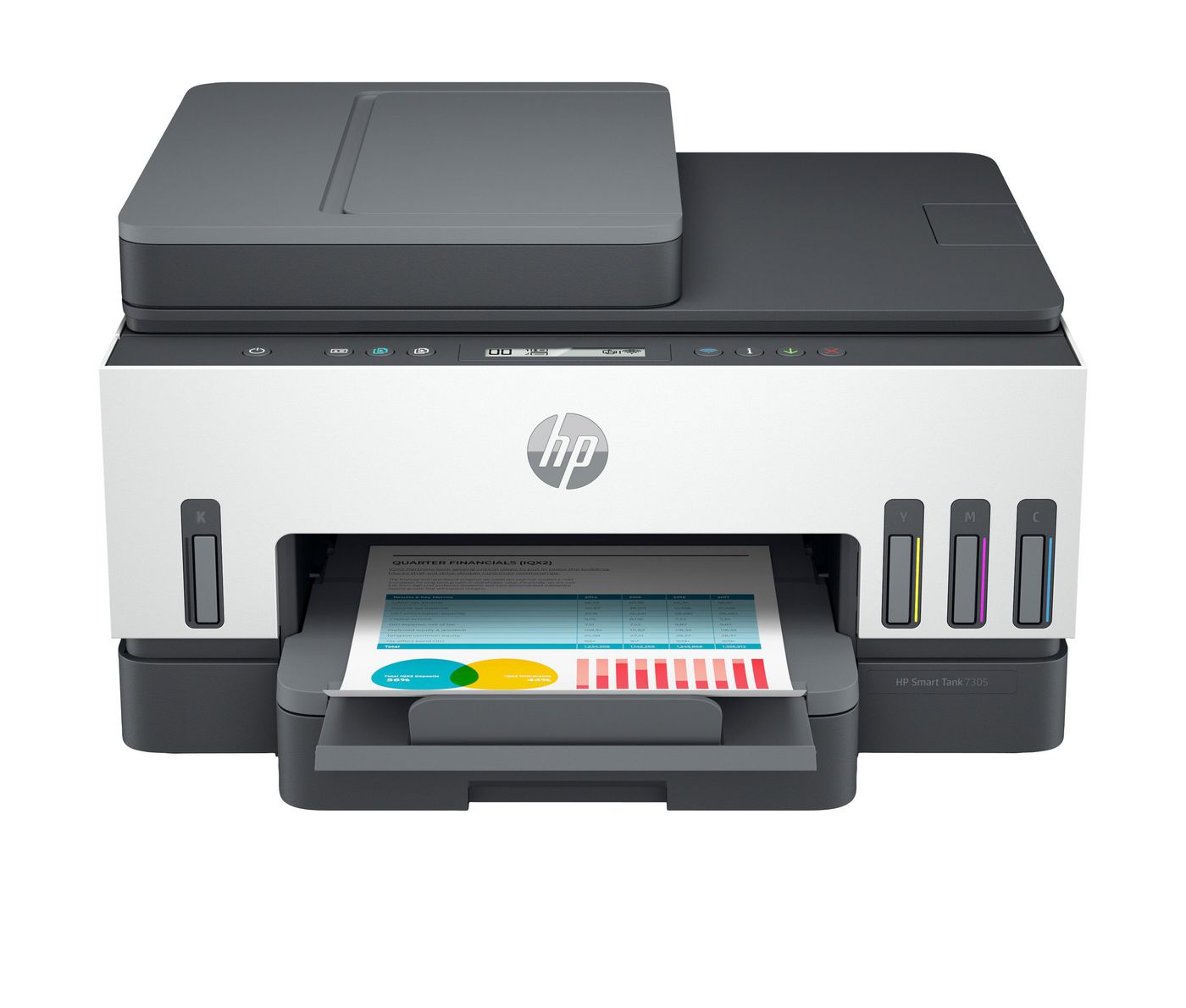 HP Smart Tank 7305 – Farbiger Tintenstrahl-MFP A4, 3-in-1 – USB/LAN/WLAN – Duplex, ADF – 15 ppm S/W