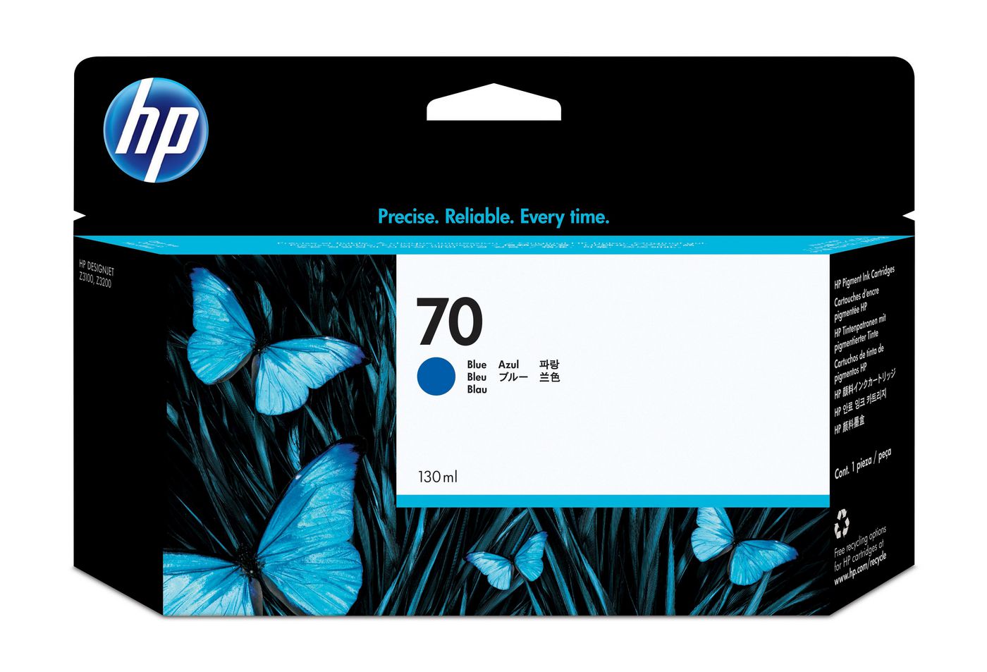 HP Tintenpatrone, Blau, 130 ml, Original – für DesignJet Z2100, Z3100, Z3200