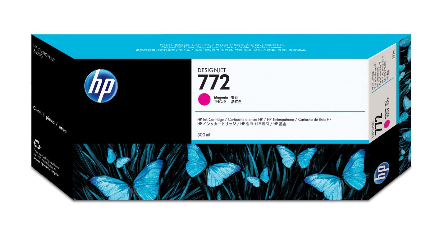 HP Tintenpatrone 772, Magenta – für Tintenstrahldrucker/Multifunktionsgeräte