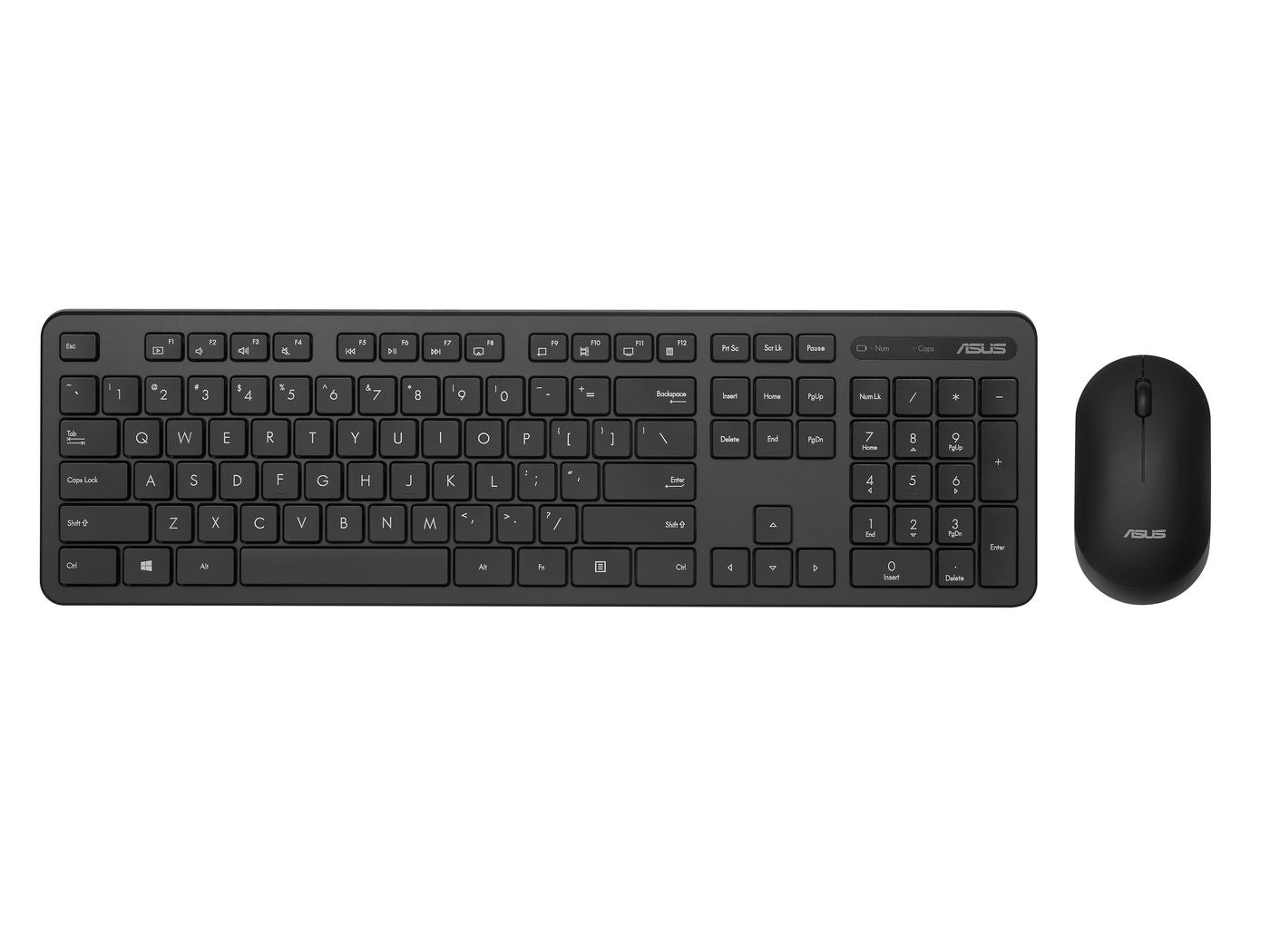 ASUS CW100 – Tastatur-Maus-Set – 2,4 GHz – QWERTY (US-INT) – Membran, Schwarz