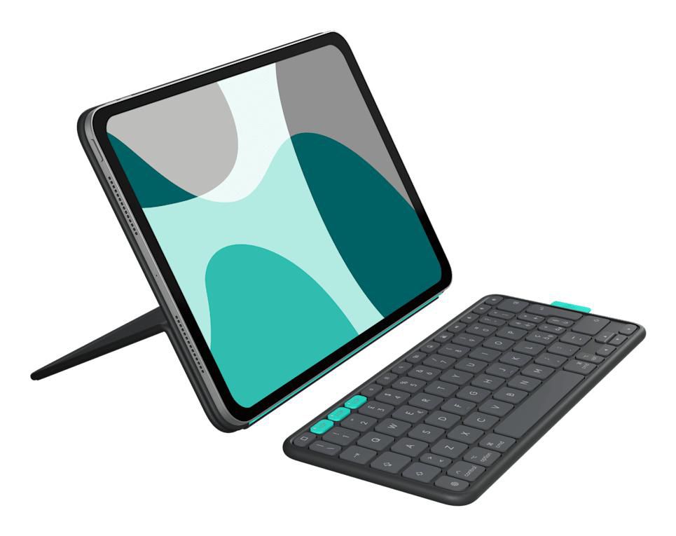 Logitech Flip Folio Tastatur-Case für Tablets – Bluetooth, QWERTZ – Graphit