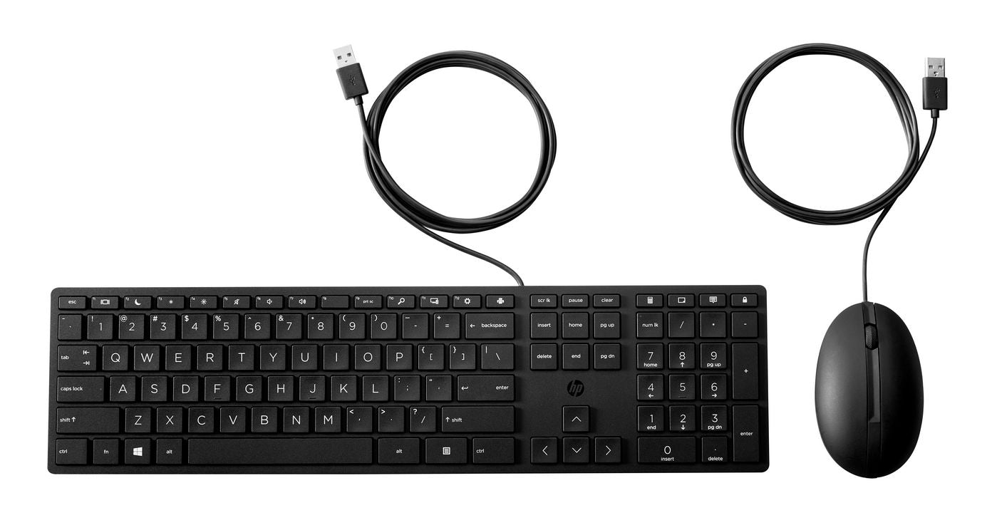 HP 320MK – Tastatur-Maus-Set – USB (kabelgebunden), Full-Size, Schwarz