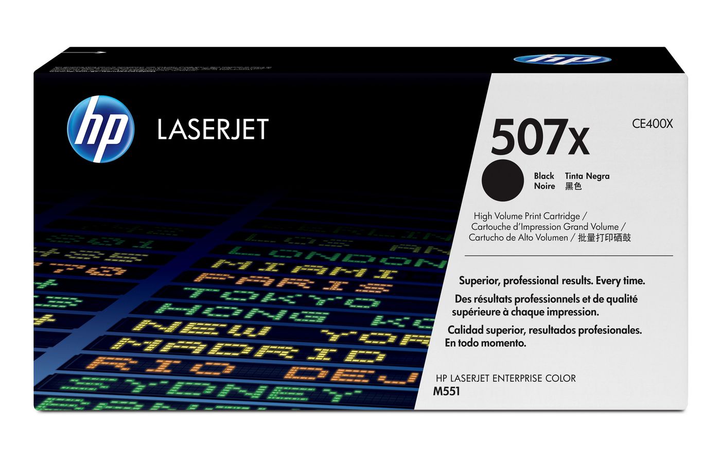 HP 507X (CE400X) Schwarzer Toner – Original XL – 11'000 Seiten – für HP LaserJet Pro M570