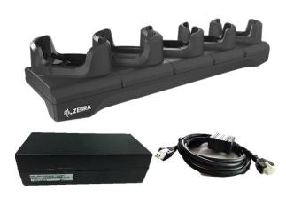 Zebra Ladestation, 5-fach, mit Netzteil, DC-Kabel – für TC53/TC58/TC53e, mit Schutzboot
