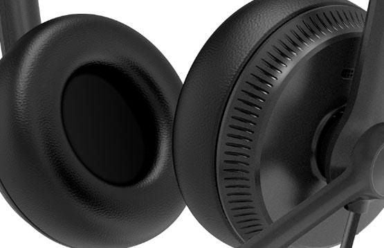 Yealink 330100010022 – Ersatz-Ohrpolster/Refresh-Kit – für UH34/YHS34 – Leder – Schwarz