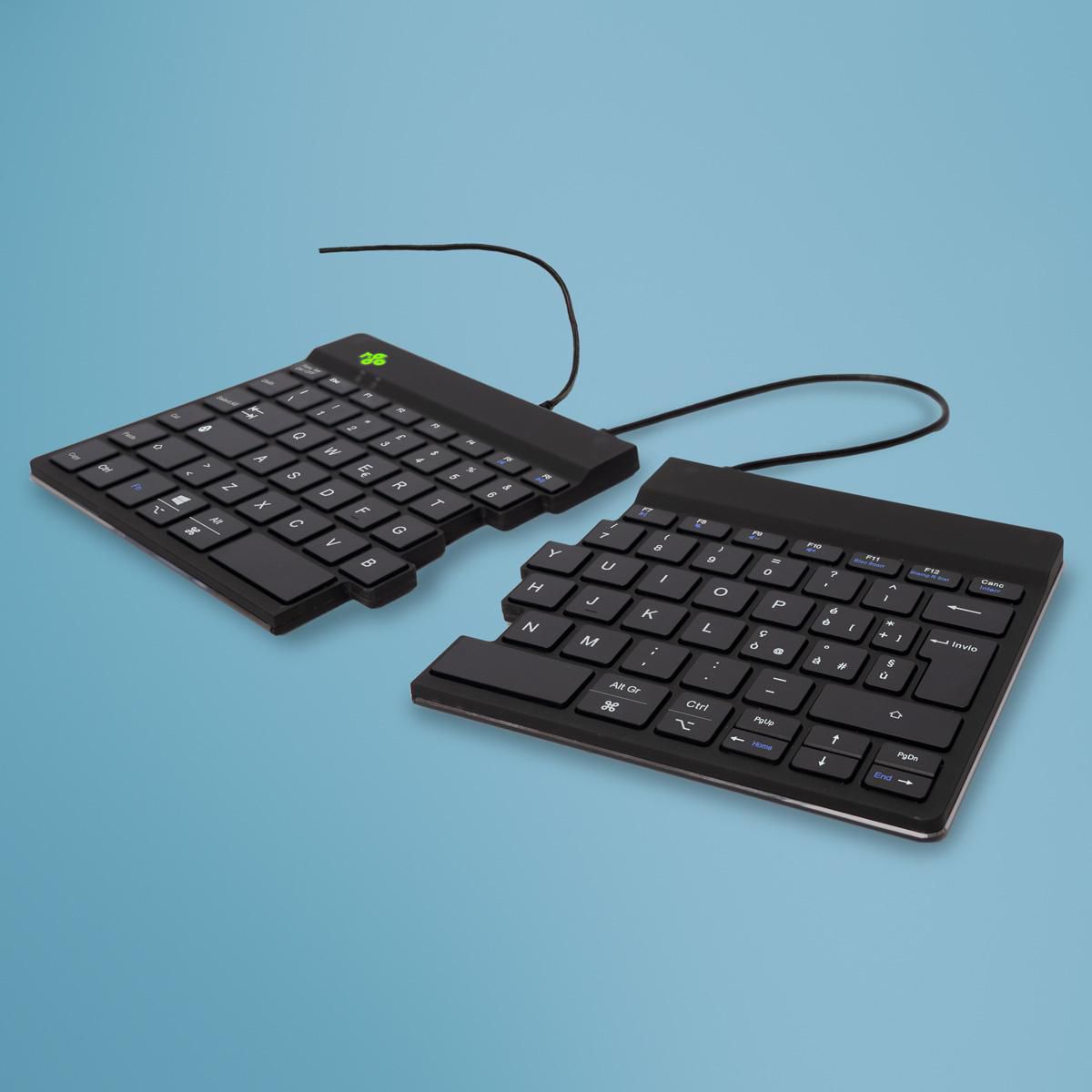 R-Go Tools Break Ergonomische – Tastatur, kabelgebunden, IT-Layout (IT), ergonomisch, schwarz