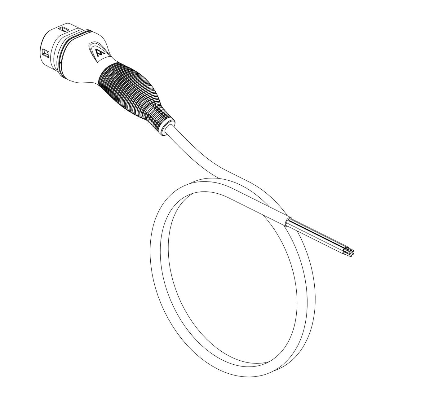 Charge Amps Verlängerungskabel, Typ 2 Modus 3 (3-polig), 7,5 m, 20 A
