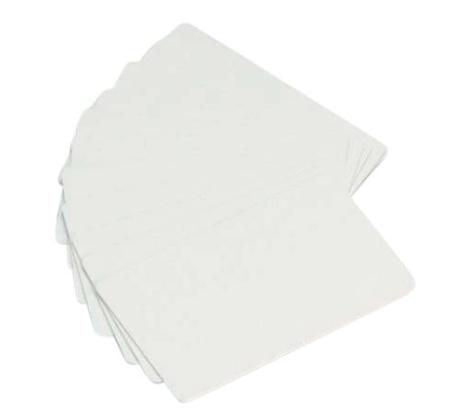 Zebra Plastikkarten – 86 × 54 mm – 0,76 mm – PVC, weiss – 500 Stück