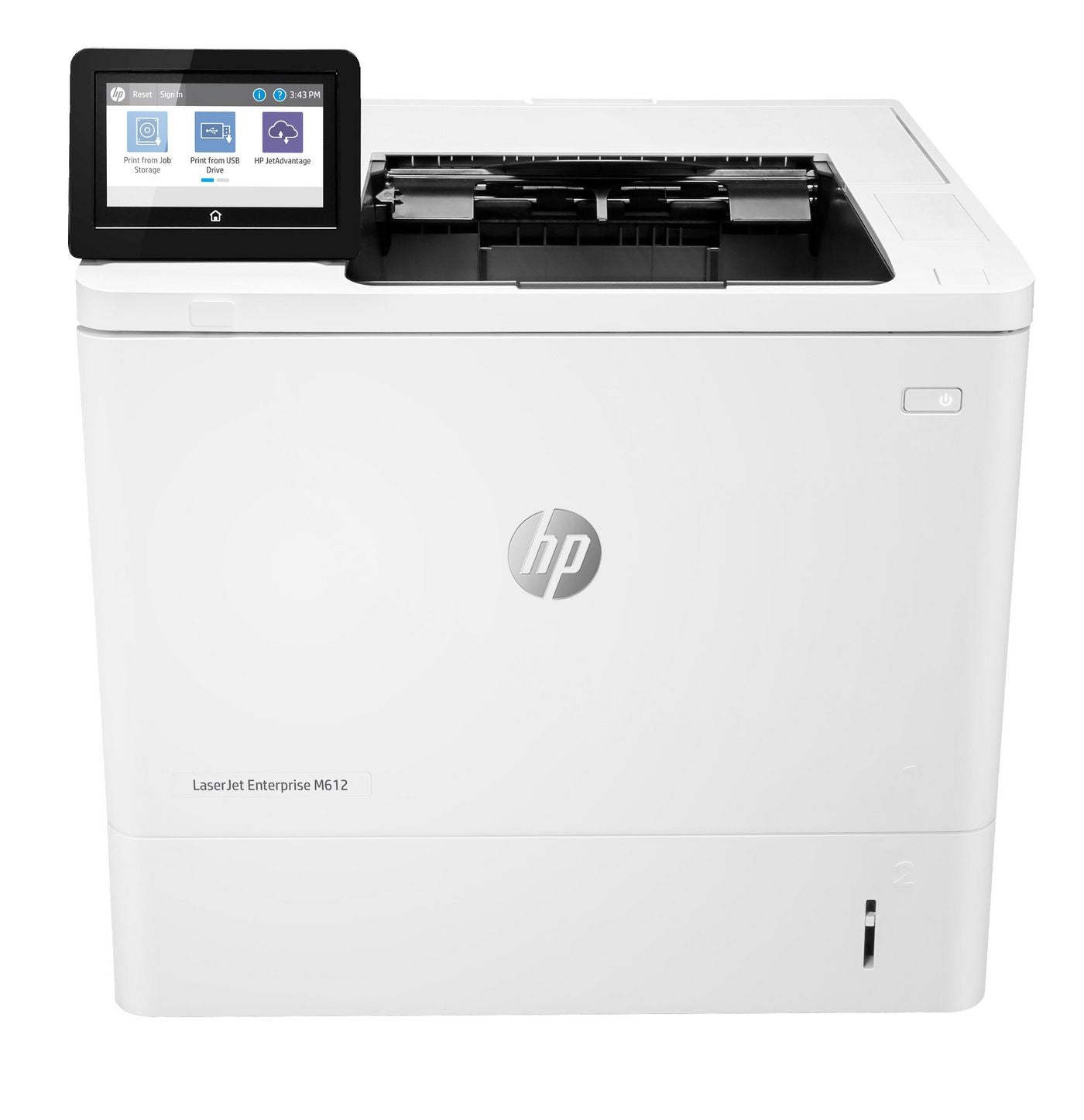 HP LaserJet Enterprise M612dn – A4, S/W, Duplex, 71 S./Min., 1200 × 1200 dpi, LAN/USB, Papier: 650 Blatt