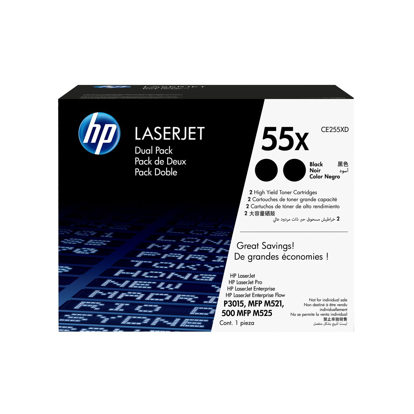 HP Toner-Multipack 55X – Schwarz, 12500 Seiten