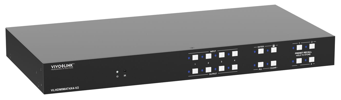 Vivolink Matrix Fast – 4×4 HDMI-Matrix, HDMI 2.0, RS-232, GUI