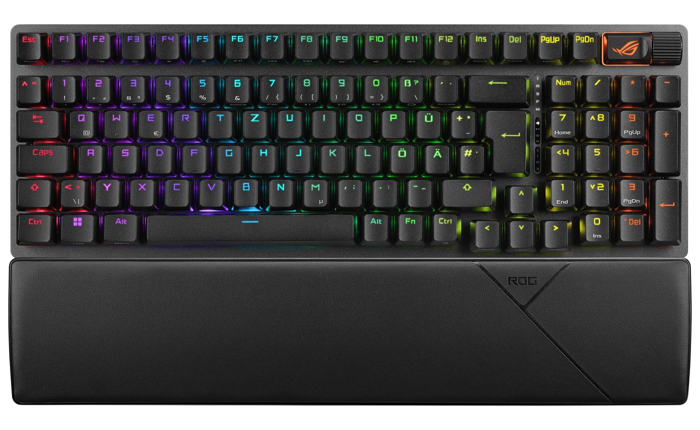 ASUS ROG Strix Scope II 96 – Gaming-Tastatur 96% – Mechanisch, RGB – Bluetooth & 2,4 GHz – USB – Schwarz