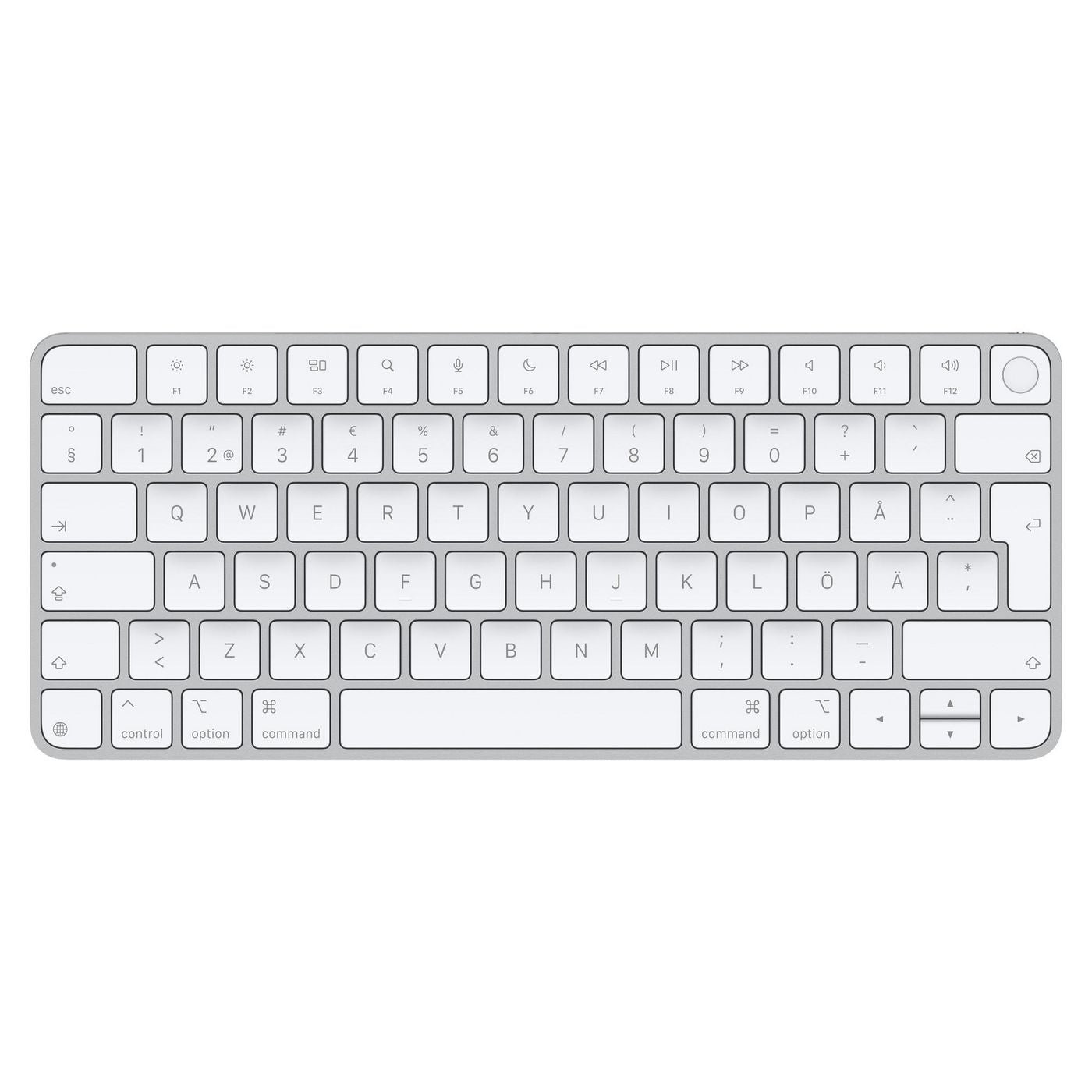 Apple Magic Keyboard mit Touch ID – TKL Tastatur – Kabelgebunden & Bluetooth (USB-C) – QWERTY (Nordisch)