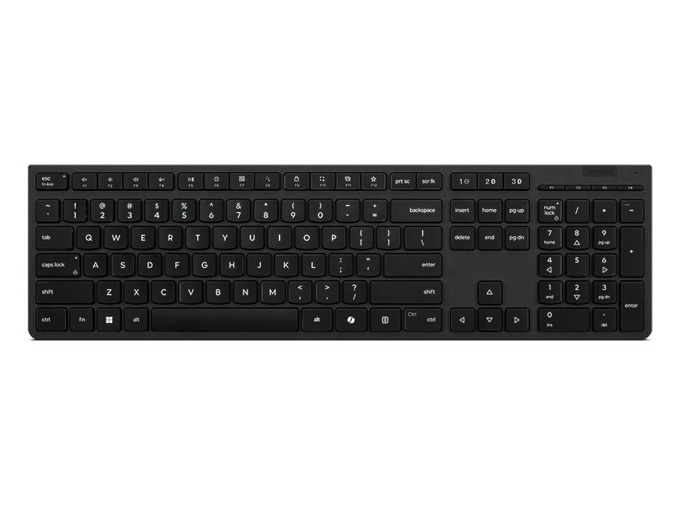 Lenovo Keyboard Home/Office RF – Tastatur – Schere – Bluetooth & 2,4 GHz (USB-A Empfänger) – QWERTY (Nordic)