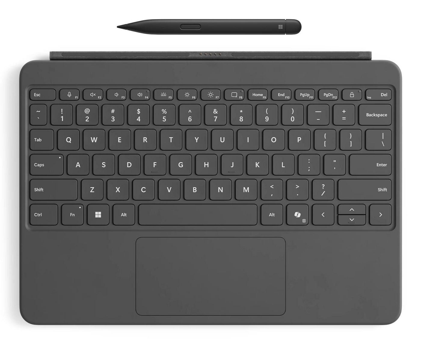 Microsoft Tastatur-Case für Microsoft Surface Pro 12" (Copilot+) – Smart Connector, mit Trackpad – Schiefer