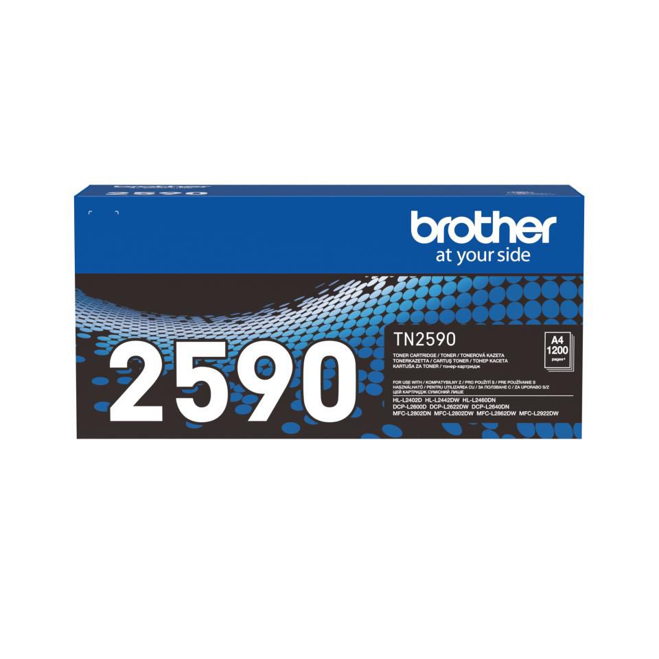 Brother TN2590 Schwarz Toner – Original – 1'200 Seiten – für Brother MFC-L2922DW/MFC-L2862DW/MFC-L2802DN und andere