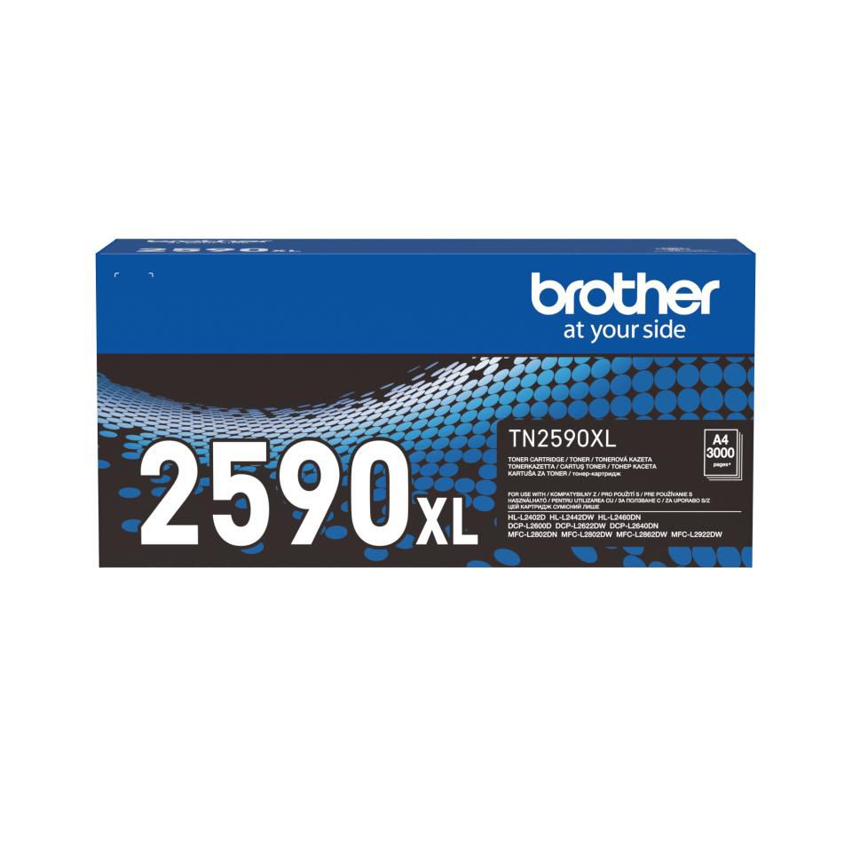 Brother Toner TN-2590XL – schwarz, 3000 Seiten – für Brother MFC-L2922DW/MFC-L2862DW/MFC-L2802DN und andere
